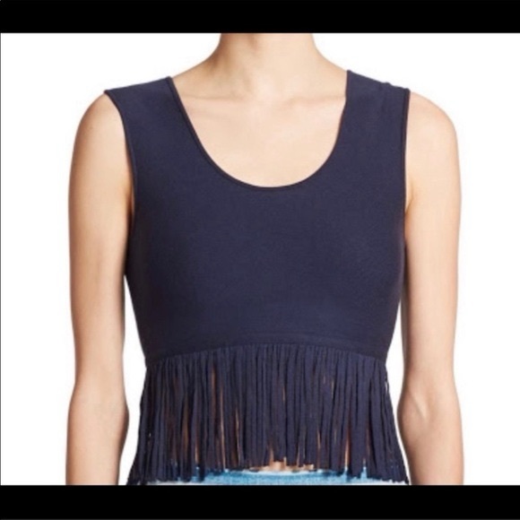 BCBGMaxAzria Tops - BCBGMaxAzria Jaleigh Fringe Crop Top